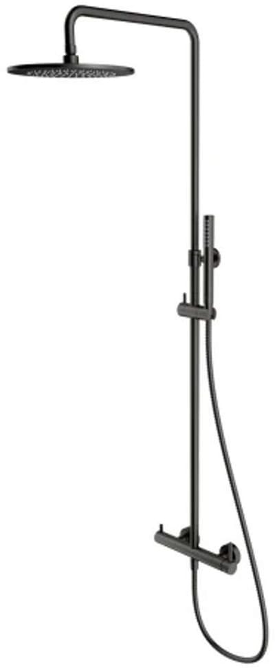 OMNIRES Y - Doucheset met kraan, diameter 25 cm, geborsteld grafiet Y1244MGR