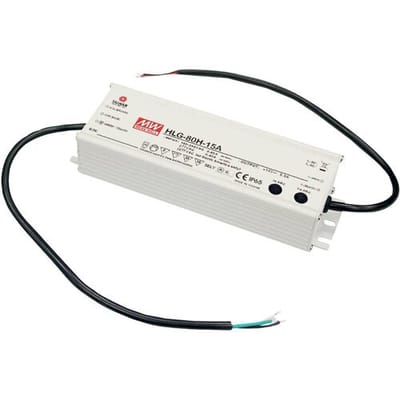 MW Mean Well MEAN WELL HLG-80H-24B LED-driver, LED-transformator Constante spanning, Constante stroomsterkte 81.6 W 3.4 A 14.4 - 24 V/DC Dimbaar,