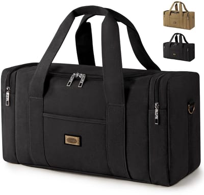 Dailygoods- Reistas Duurzaam 38L - Retro Canvas - Sporttas - Weekendtas - Handbagage - Verstelbare Schouderriem