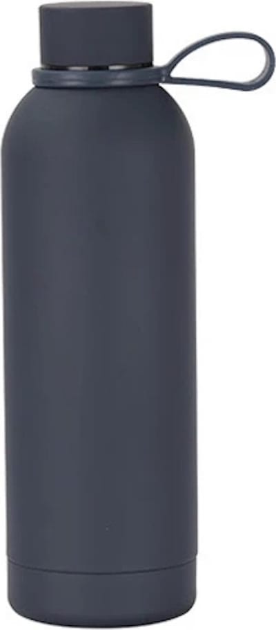 Without Lemon - Thermos Drinkfles - RVS Vacuüm - Waterfles - Warm - Koud - Water - Siliconen - Travel - 500 ML - Navy Blauw