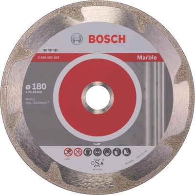 Bosch Accessories 2608602692 Bosch Power Tools Diamanten doorslijpschijf Diameter 180 mm Boordiameter 22.23 mm Marmer 1 stuk(s)
