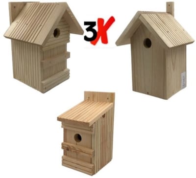GARDEN SPIRIT - Vogelhuisje set van 3 - Nestkast om te schilderen