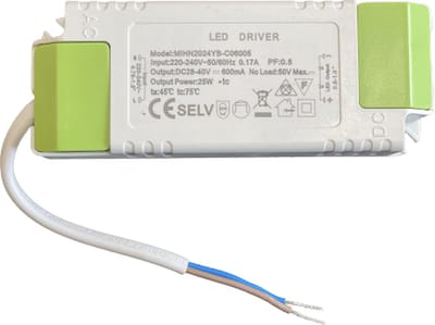 Aigostar - LED paneel driver flikkervrij - 25W 28-40V 600mA - Niet dimbaar