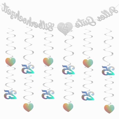 Silver wedding decoration, Happy for silver wedding banner - ShopVlot