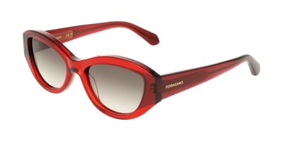 Ferragamo SF2104S Transparent red/transparent wi 55/18/145 WOMAN Zonnebrillen
