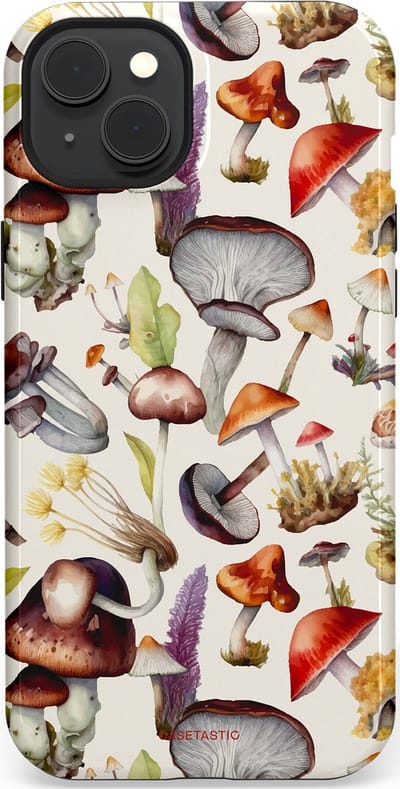Casetastic Hoesje Geschikt voor Apple iPhone 15 Plus Magsafe - Stijlvolle Beschermende Duo-layer Case - Herfst spoor