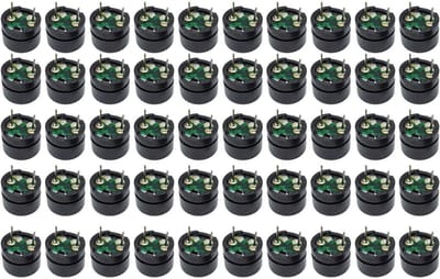 Elektrische piëzo zoemer - Alarm buzzer - Geluidssignalen geven - Veelzijdig spanningsbereik - 50 stuks - Meerkleurig