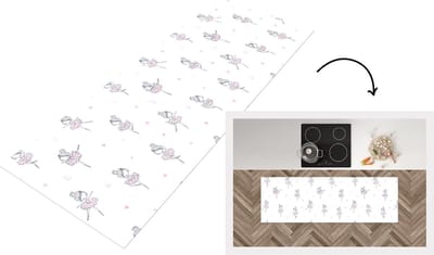 Keukenloper - Loper keuken - Meiden - Ballet - Roze - Patronen - 150x50 cm - Keukenloper vinyl
