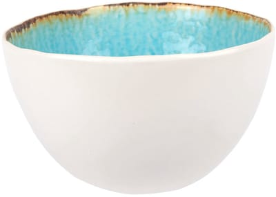 Cosy & Trendy Kom Laguna Azzurro - 4 Stuks 600 ml Ø 14 cm - Aardewerk - Vaatwasser- & Magnetronbestendig