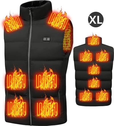 Bovista Verwarmde Bodywarmer - Heated Vest - Elektrische Bodywarmer - Wasbaar - Oplaadbaar - Unisex - Maat XL - Zwart