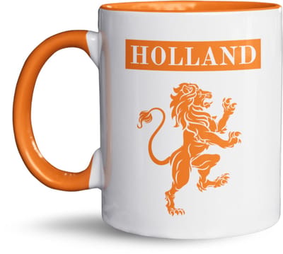 NietMokken.nl – Holland Mok met Oranje Leeuw – Nederlands Voetbal Mok – Koningsdag Mok – EK WK Supportersmok – Typisch Nederlands Cadeau