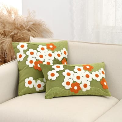 NU KOPEN Bloemen Geborduurde Kussensloop Rustiek Vintage Schattige Bank Kussenhoes Huis Slaapkamer Woonkamer Decoratie cojines para sala 45x45cm