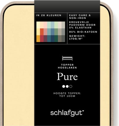 Schlafgut Pure Jersey Topper Hoeslaken S - 90x190 - 100x220 164 Yellow Mid