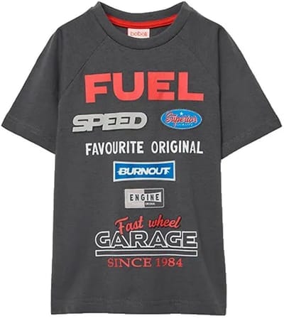 Boboli 603076 T-shirt Met Korte Mouwen Grijs 4 Years Jongen