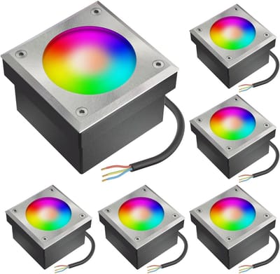 LED Tuintegels - Buitenverlichting Grond - Pad Verlichten - Belastbaar tot 500kg - 10x10cm - Roestvrij Staal