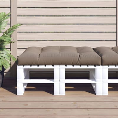 vidaXL - Palletkussen - 120x80x12 - cm - stof - taupe