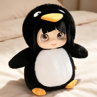 Schattig Gugu Gaga Pluche Speelgoed Film Knuffeldieren Vinyl Pluche Speelgoed Pinguïn Gugugaga Poppen Fans Verjaardagscadeaus Kinderspeelgoed Kamerdecoratie 15cm black