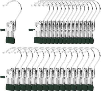 Dailygoods- Klemhaken 30 Stuks - Metalen Kledingclips - Duurzaam Materiaal - Antislip Grip - Voor Binnen/Buiten Gebruik - Optimale Bevestiging