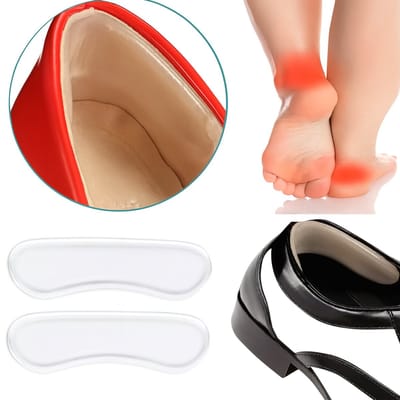 Siliconen Inlegzolen I Siliconen Hielbeschermers Hoge Hakken I Siliconen Inlegzool I Antislip hielzool I Anti-Slip Hiel I Voorkom Blaren I Set van 2