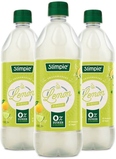 Slimpie Siroop Lemon - 3 x 650 ml - Voordeelverpakking