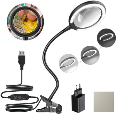 ApexArte® Vergrootglas met Verlichting - Loeplamp - Vergrootspiegel Led - Zwart