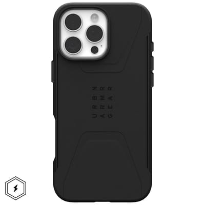UAG Civilian Backcover MagSafe voor de Apple iPhone 16 Pro Max - Zwart