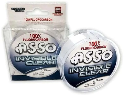 Asso Invisible 50 M Flurocarbon Wit 0.350 mm
