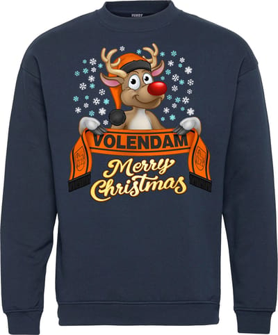 Kersttrui Volendam | Foute Kersttrui Dames Heren | Kerstcadeau | FC Volendam supporter | Navy | maat XS