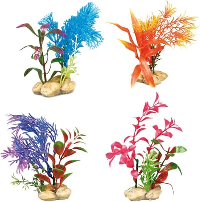 Flamingo Aquariumaccessoire Plant Plastic Botanica - Willekeurig - 5 x 5 x 12 cm