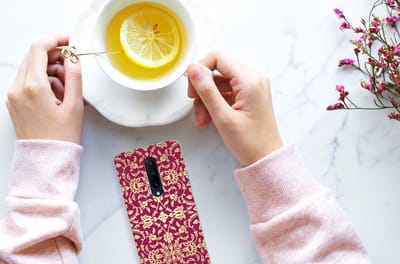 Siliconen Hoesje OnePlus 7 Pro Barok Pink