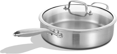 RVS Sauteerpan - Diepe Koekenpan - Veelzijdig Koken - Tri-Ply Constructie - 3 Liter - Zilver