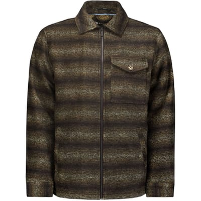 No Excess Overshirt Zipper Closure Stripe Jacquard Khaki Größe: S | Leichte Jacken Outlet | Herren | Braun