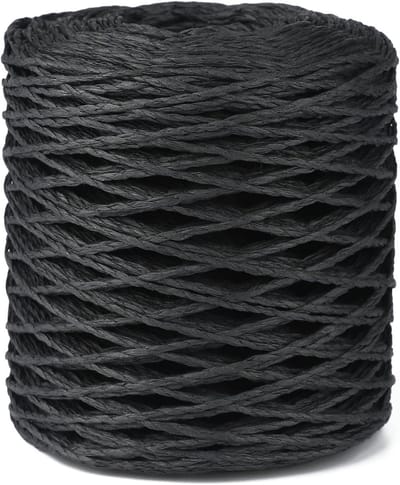Zwarte Papieren Touw van 200M - Raffia Touw voor Cadeauverpakking, DIY Creaties en Decoraties
