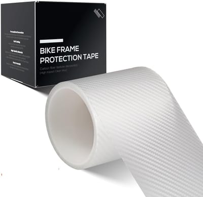 Fietsframe beschermfolie - Fietslak beschermfolie 3m (0,5mm x 4" x 118") - Koolstofvezelpatroon - Fietsframe lak beschermfolie voor MTB/race/gravel/fietsen/enduro/freeride/e-bikes etc. - Transparant