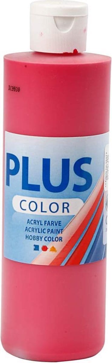 Plus Color Acrylverf, primair rood, 250 ml/ 1 fles