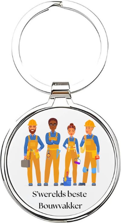 Akyol - s' werelds beste bouwvakker Sleutelhanger - Bouwvakker - de beste bouwvakker - werken in de bouw - loodgieters - bouwer - bouvakarbeider - werkman - klusjesman - cadeau voor iemand die in de bouw werkt - 4 x 7,5 CM