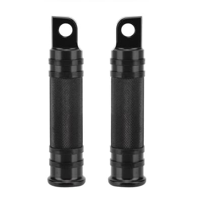 2 Pièces Alliage d'Aluminium Moto CNC Vélo Repose-Pieds Pédales Repose-Pied(Noir) black