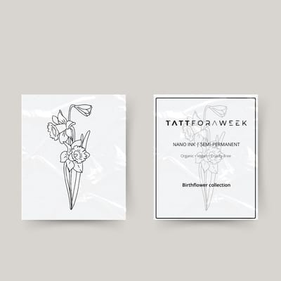 Tijdelijke tattoo birthflower maart | Neptattoo volwassenen | Tijdelijke tattoo voor volwassenen | Temporary tattoo | Plaktattoos voor volwassenen | Neptattoos | Probeer zorgeloos een tattoo | tattforaweek