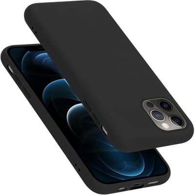 Cadorabo Hoesje geschikt voor Apple iPhone 13 in LIQUID ZWART - Beschermhoes gemaakt van flexibel TPU silicone Case Cover