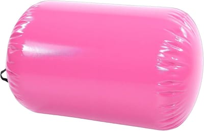 Opblaasbare Gymnastiekrol - Tuimelrol Air Roller - Gymnastiek Training - Versterkte Stiksels - 0.6x0.8m - Rozet