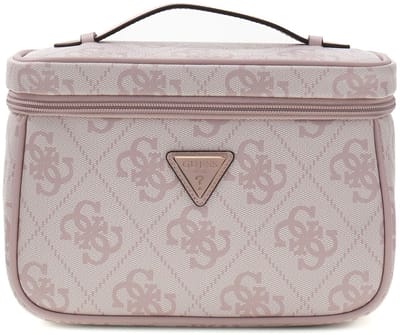 GUESS cosmetische tas Toiletry Train Case Orchid Logo oud roze