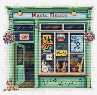 Borduurpakket Luca-S - Music House - Muziek Winkel - B1440