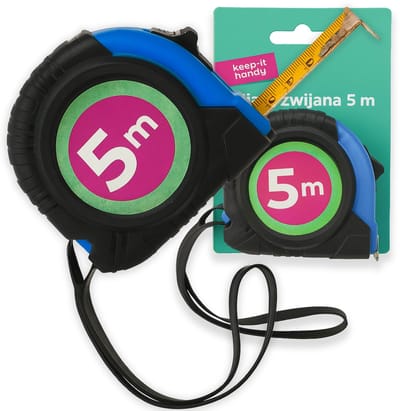 Keep it handy - Meetlint - 5m - Automatisch - Zwart Blauw