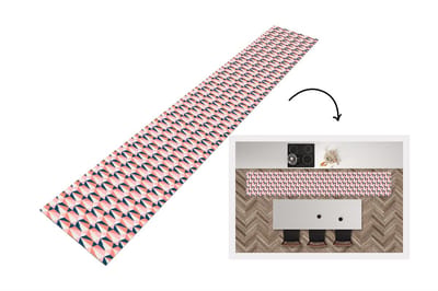 Keukenloper 300x50 cm - Keukenmat vinyl Retro - Patronen - Driehoek - Keukenmatten loper - Keuken vloerkleed tapijt