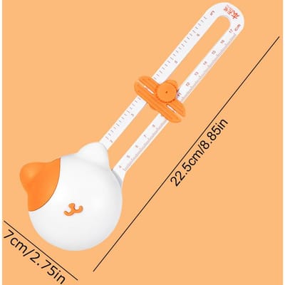 Coupe-cercle de précision à 360 degrés Acier inoxydable Massicot à papier Pour loisirs créatifs DIY Étudiants Fournitures scolaires de bureau blanc