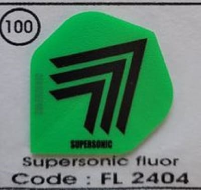 Dartflights 100 Micron Supersonic 10 sets (30 stuks) Fluor groen