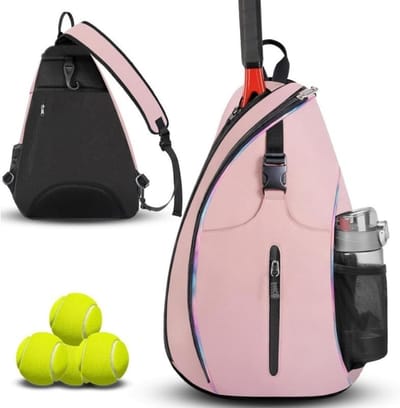 Tennisrugzak voor 2 Rackets, Ideaal voor Tennis, Badminton en Squash, Ruime Racket Tas met Handvat en Schouderband