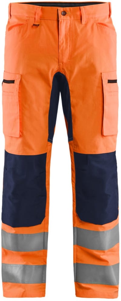 Blaklader High Vis broek met stretch 1585-1811 - High Vis Oranje/Marineblauw - C64