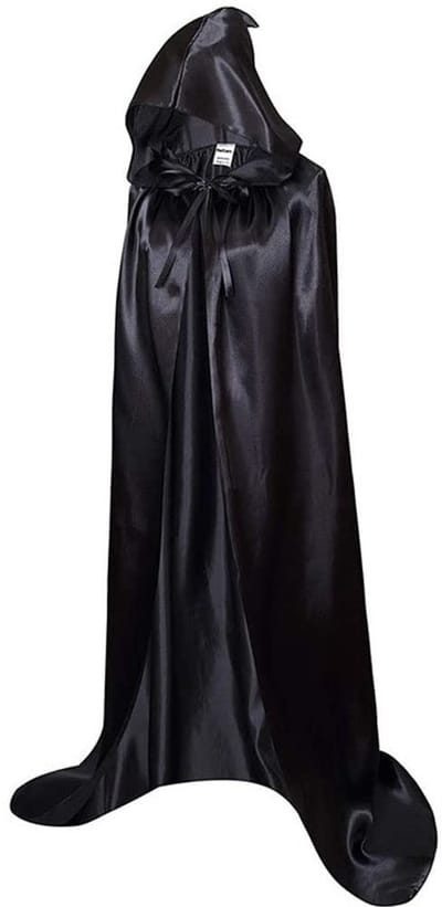 Dailygoods- Cape met Capuchon - Lange Mantel - Uniseks - Halloween/Kerstmis - Cosplay Kostuum - Satijn - Maat S/M/L/XL/XXL