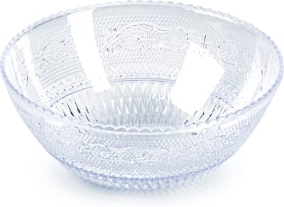 PlasticForte Schaaltje - kristal stijl - kommetje - 1x - kunststof - D13,5 x H5 cm
